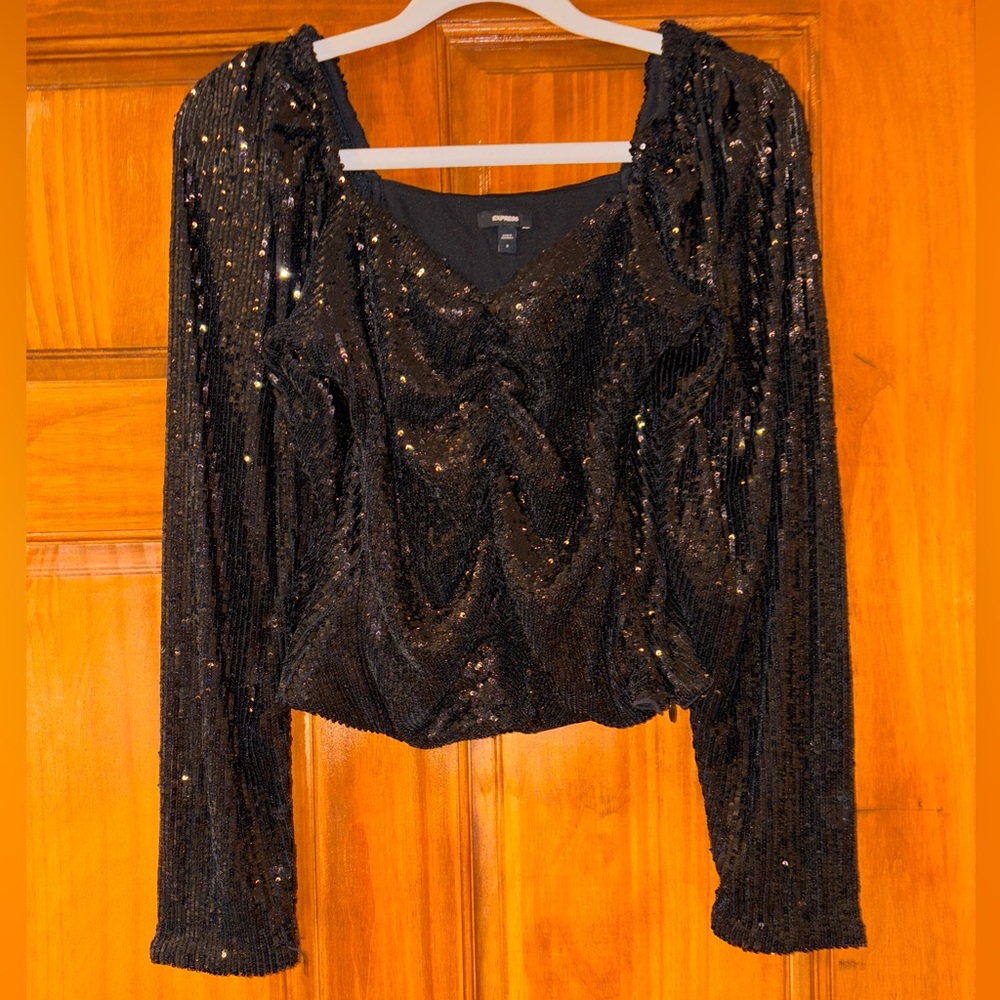 Express Black Blouse Elegant Top